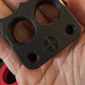 Black Carbon Fiber Nylon Knuckle Duster